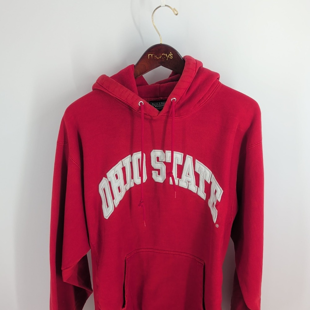 Ohio State Buckeyes Football NCAA Steve & Berry's Pullover Hoodie Red Size L - Picture 2 of 8